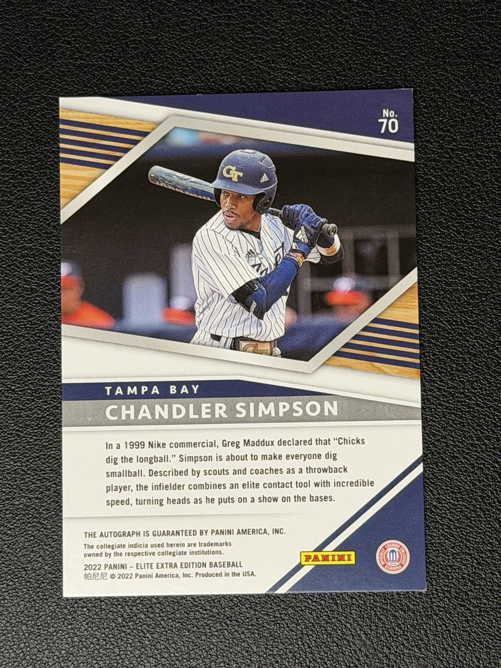 2022 Panini Elite Extra Edition - Chandler Simpson #70 Signatures (AU, RC)1
