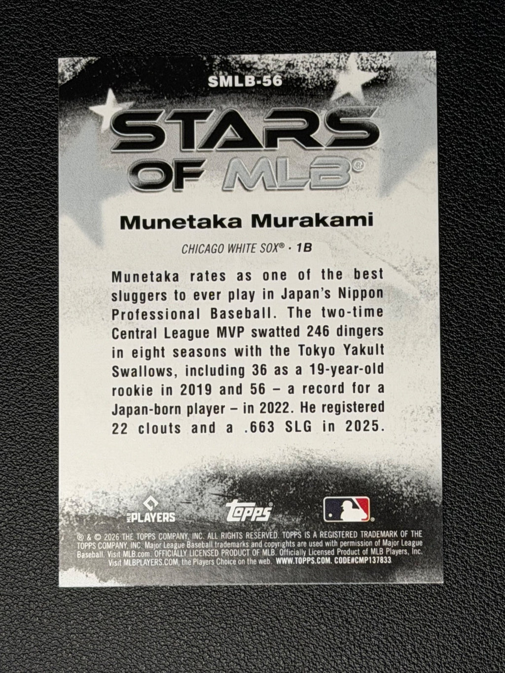 2026 Topps Series 2 - Stars of Mlb Munetaka Murakami #SMLB-56 (RC)1