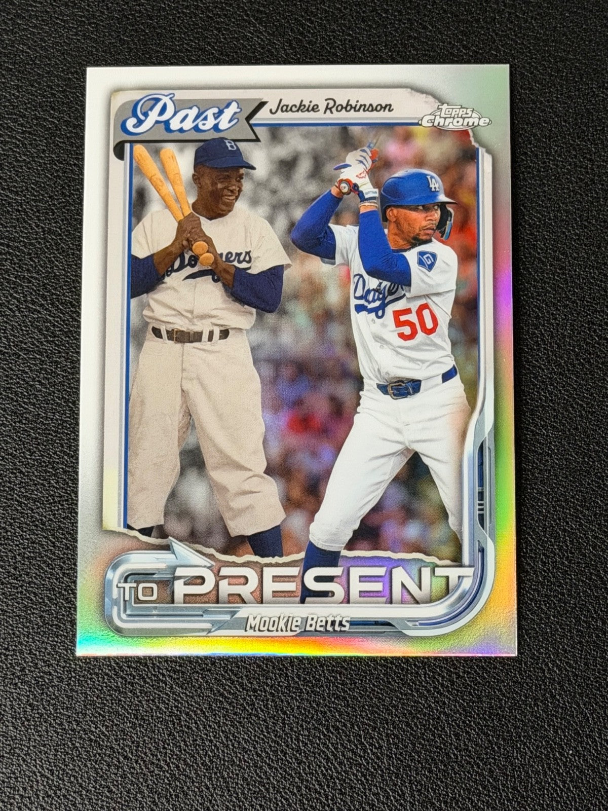 2026 Topps Chrome - Past to Present Jackie Robinson, Mookie Betts #PTP-30