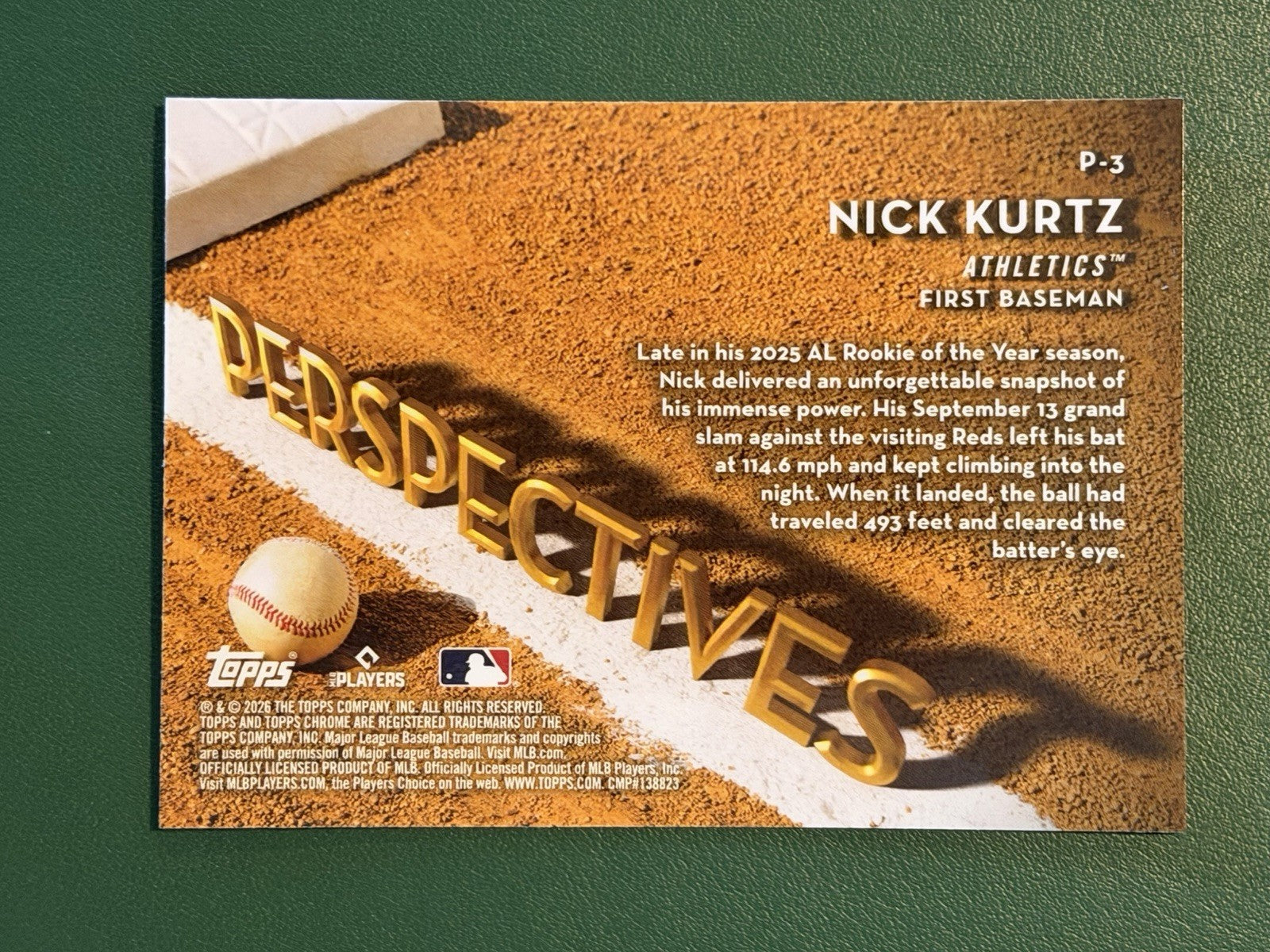 2026 Topps Chrome Perspectives Nick Kurtz P-31