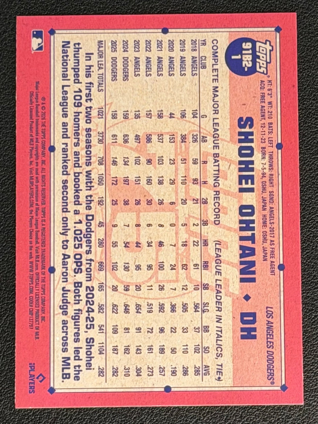 2026 Topps Series 2 - 1991 Topps Baseball Shohei Ohtani #91B2-11