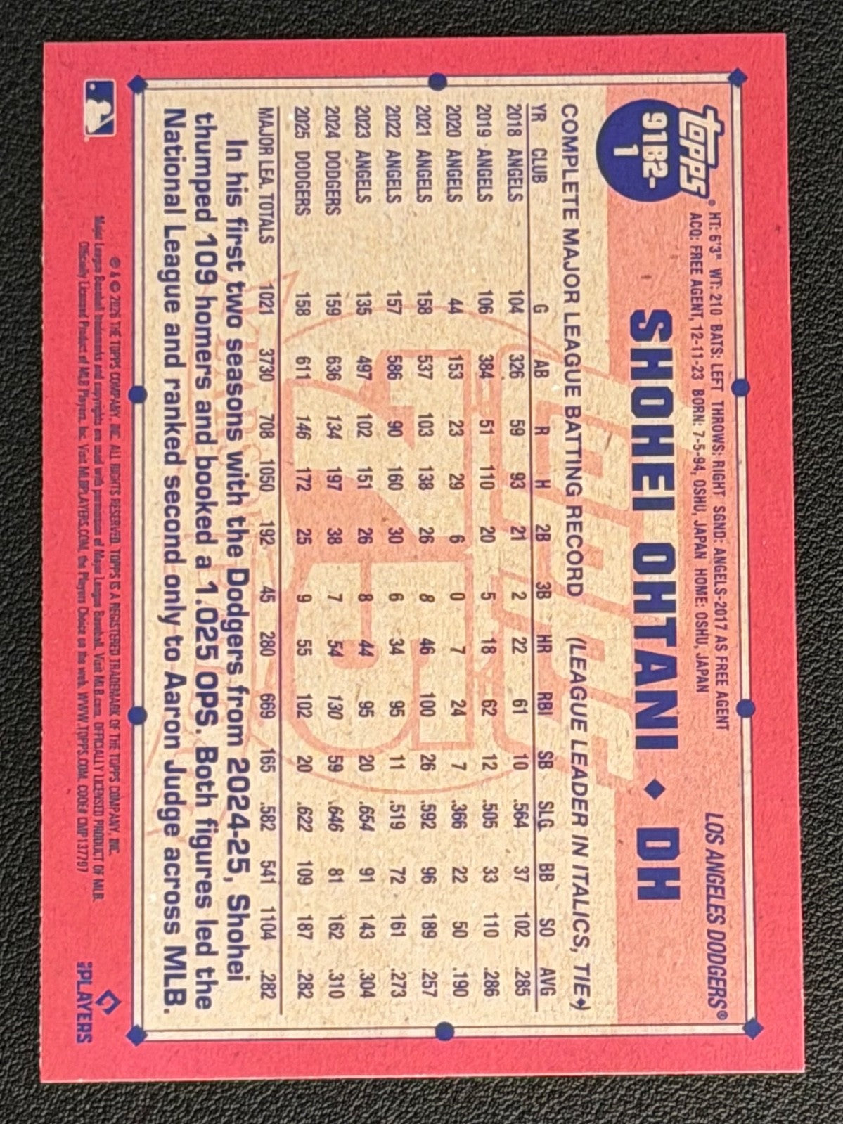 2026 Topps Series 2 - 1991 Topps Baseball Shohei Ohtani #91B2-11