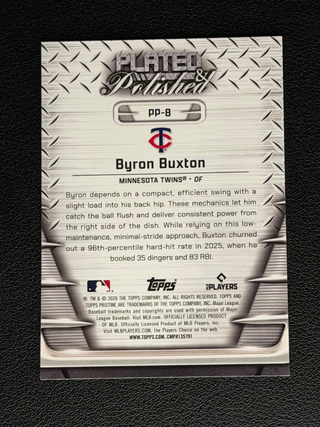 2026 Topps Pristine Plated and Polished Byron Buxton #PP-81