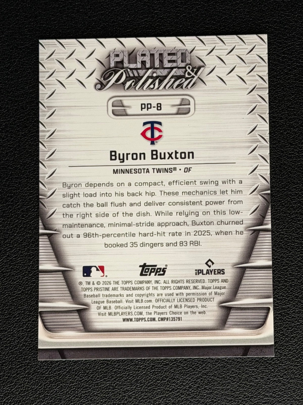 2026 Topps Pristine Plated and Polished Byron Buxton #PP-81