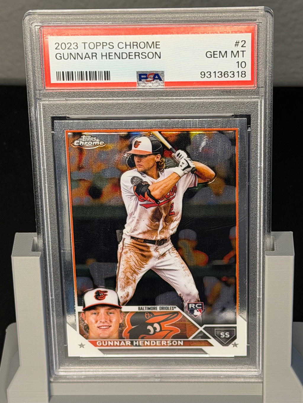 2023 Topps Chrome Gunnar Henderson RC Rookie - PSA 10 Gem Mint