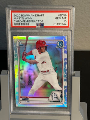 2020 Bowman Draft Chrome Refractor Masyn Winn PSA 10 RC