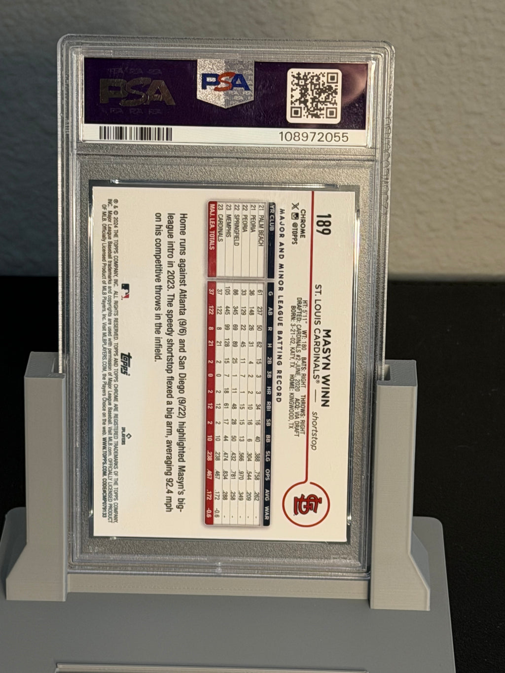 2024 Topps Chrome Logofractor Masyn Winn Auqa Refractor /199
