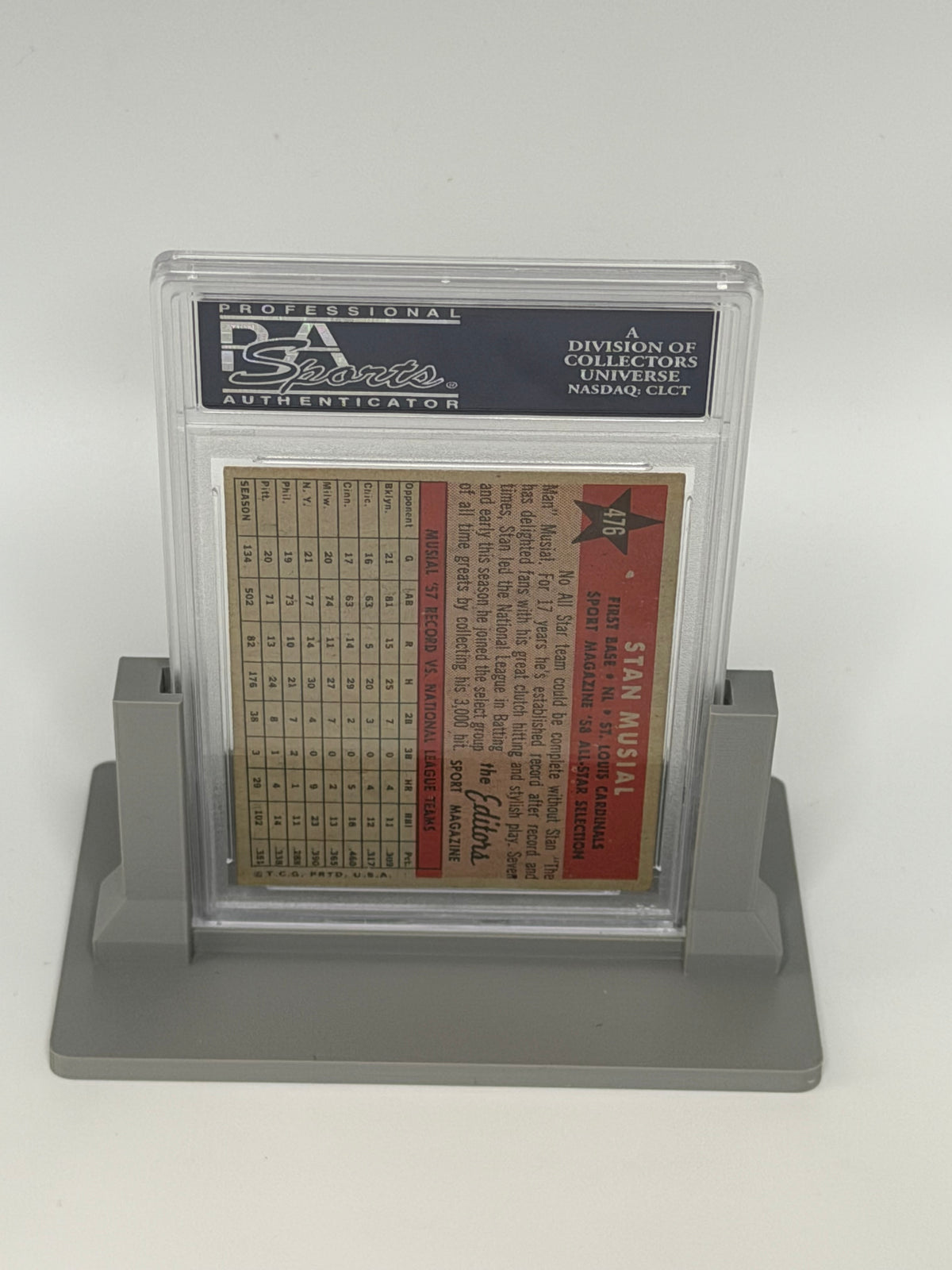 Graded Card Display - Gray