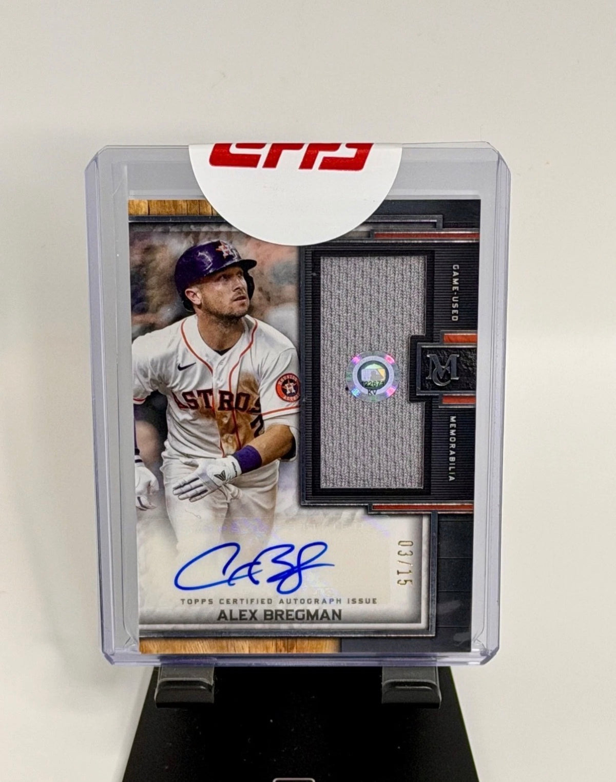 2023 Topps Museum MLB Authenticated Relic and Autograph Alex Bregman #3/15