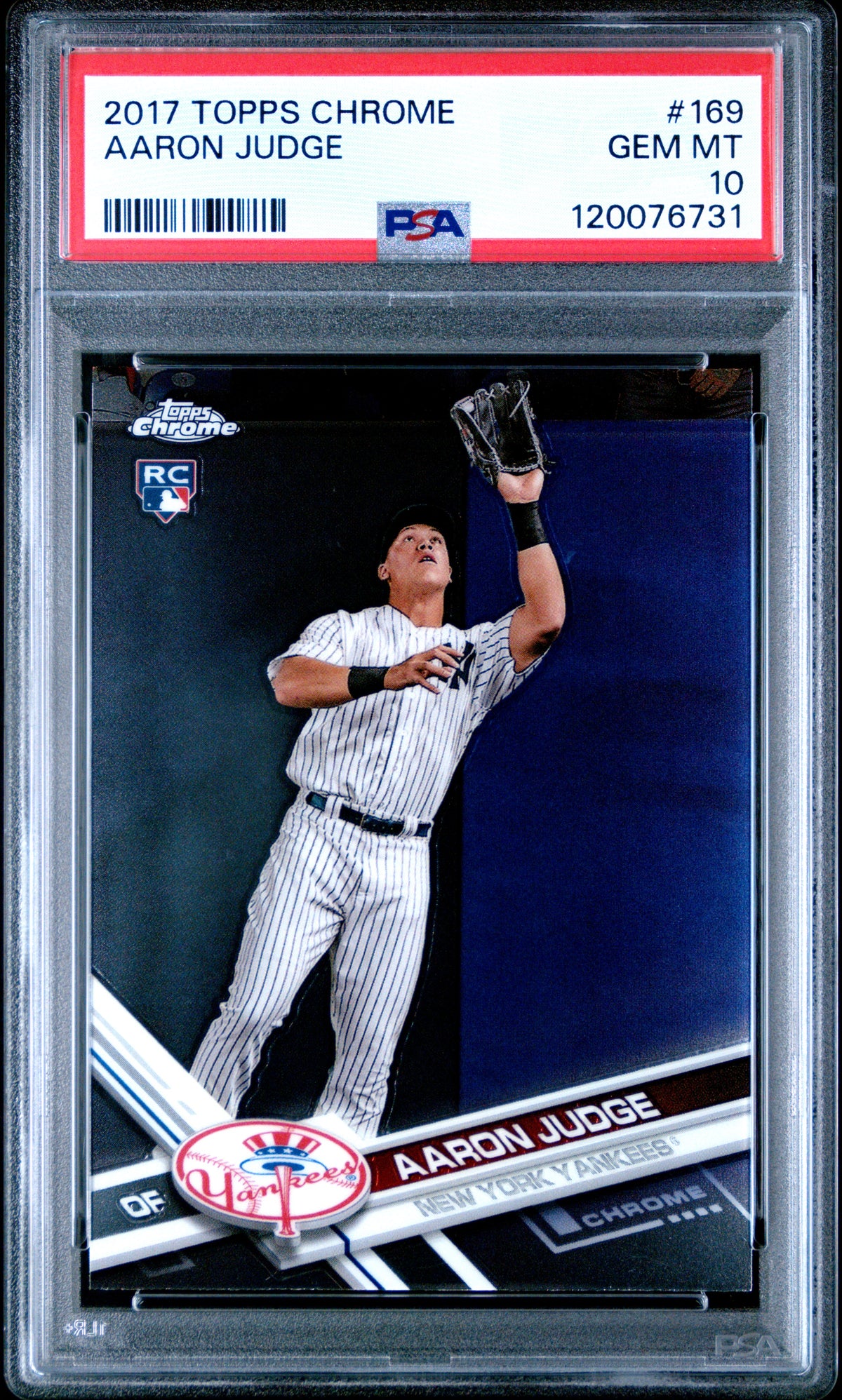 2017 Topps Chrome Aaron Judge PSA 10 Rookie Card