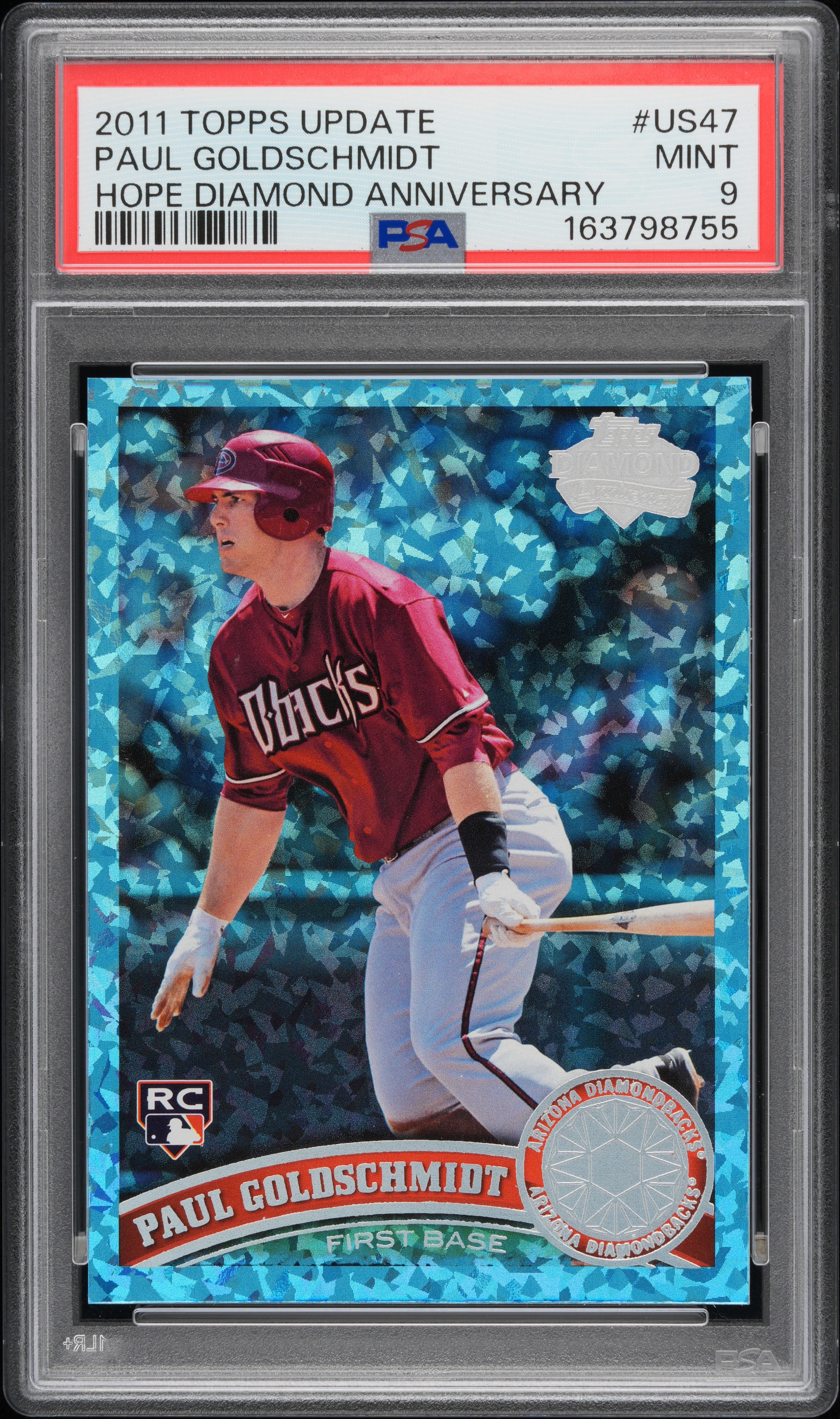2011 Topps Update Hope Diamond Anniversary Paul Goldschmidt RC PSA 9 - Only 12, none higher